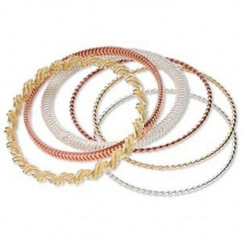 Wholesale 6 Gold Silver Copper Metal Bangle Bracelets